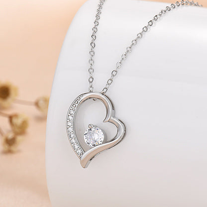 Romantic Rose Gift Box with Heart Necklace Set
