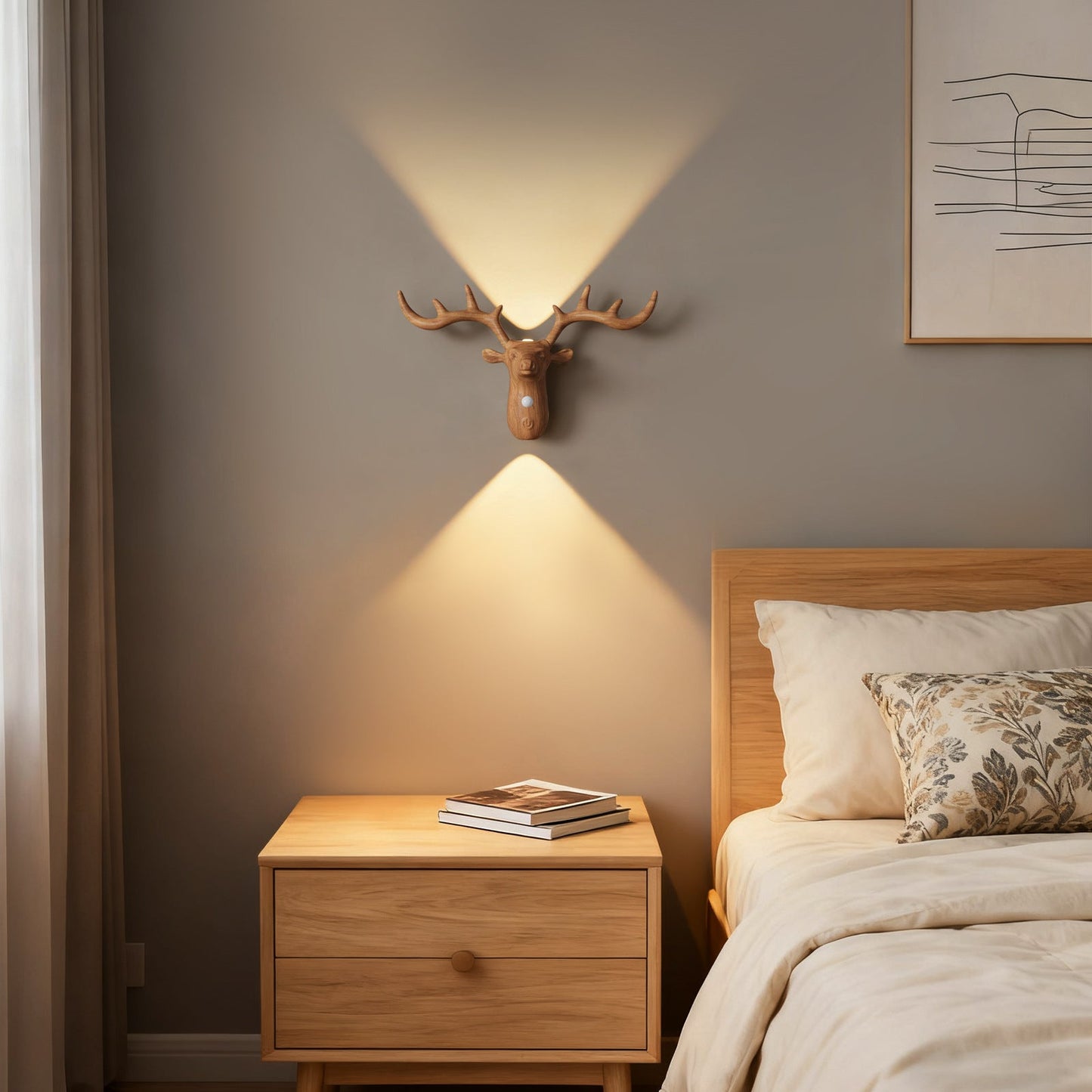 Smart LED Wireless Bedroom Wall Light with Motion Sensor
