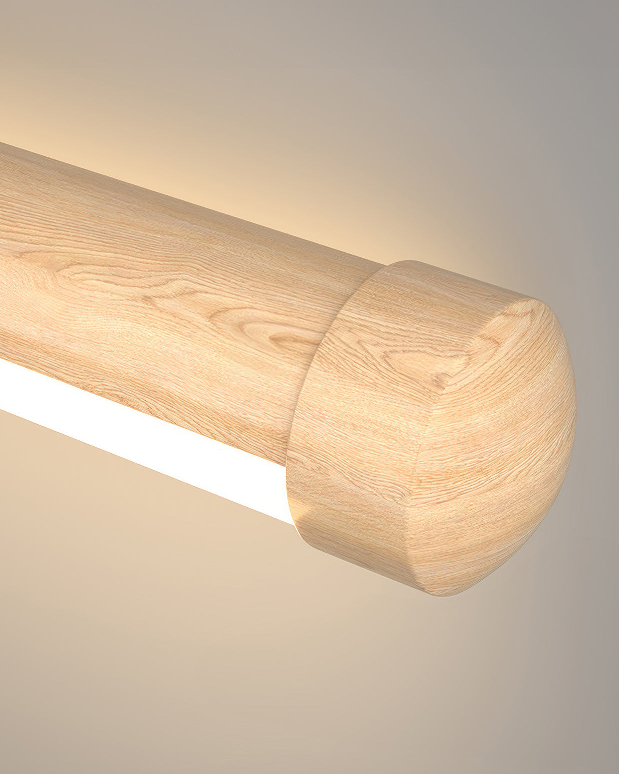 Contemporary Wooden Curved Wall Lamp