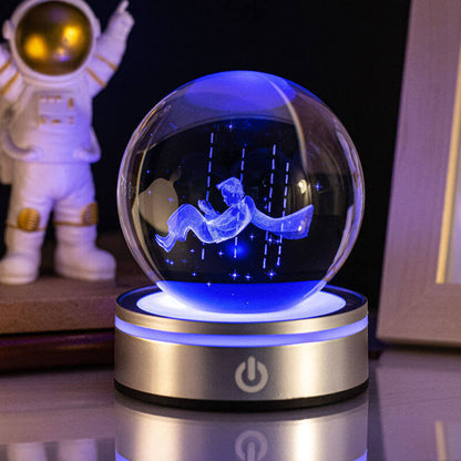 Colorful Glass Night Light Lamp Decorative Home Gift