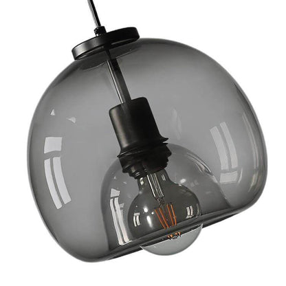 Sleek Glass Pendant Light Adjustable Ceiling Lamp