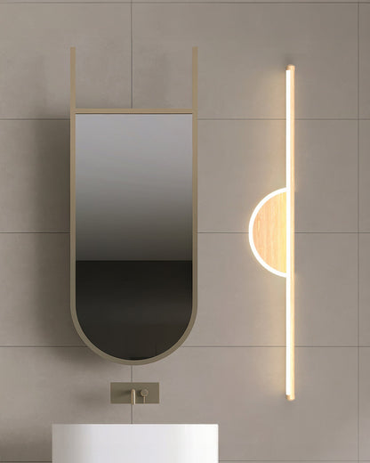 Contemporary Wooden Curved Wall Lamp - Cofik