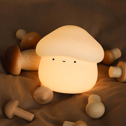 Compact Mushroom Bedside Table Lamp Soft Nightlight