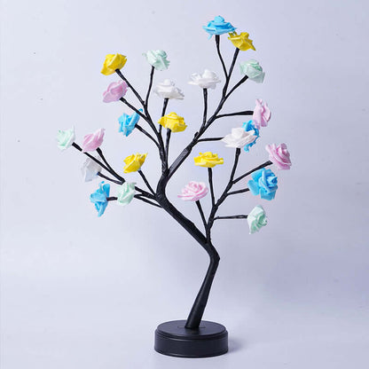 Romantic Rose Table Lamp USB Night Light