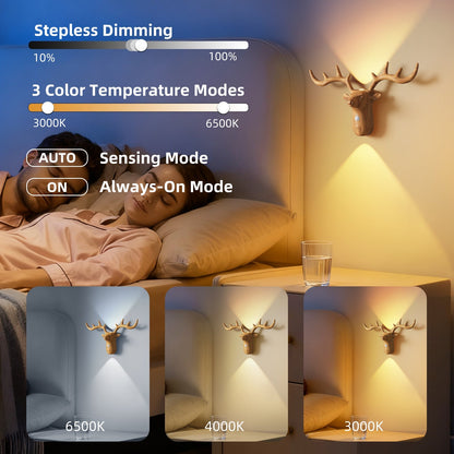 Smart LED Wireless Bedroom Wall Light with Motion Sensor