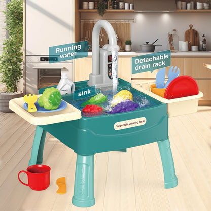 Fun Kids Play Kitchen with Water Play Faucet