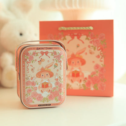 Adorable Plush Bunny Pom Pom Charm Keychain