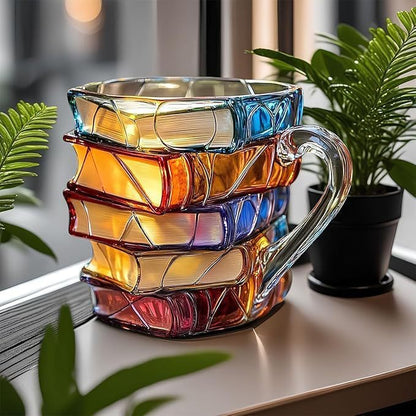 Colorful Novelty Book Shaped Coffee Mug