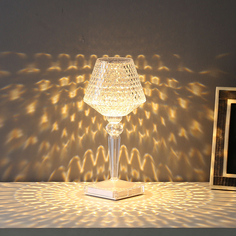 Elegant Glass Desk Lamp with USB Charger - Cofik