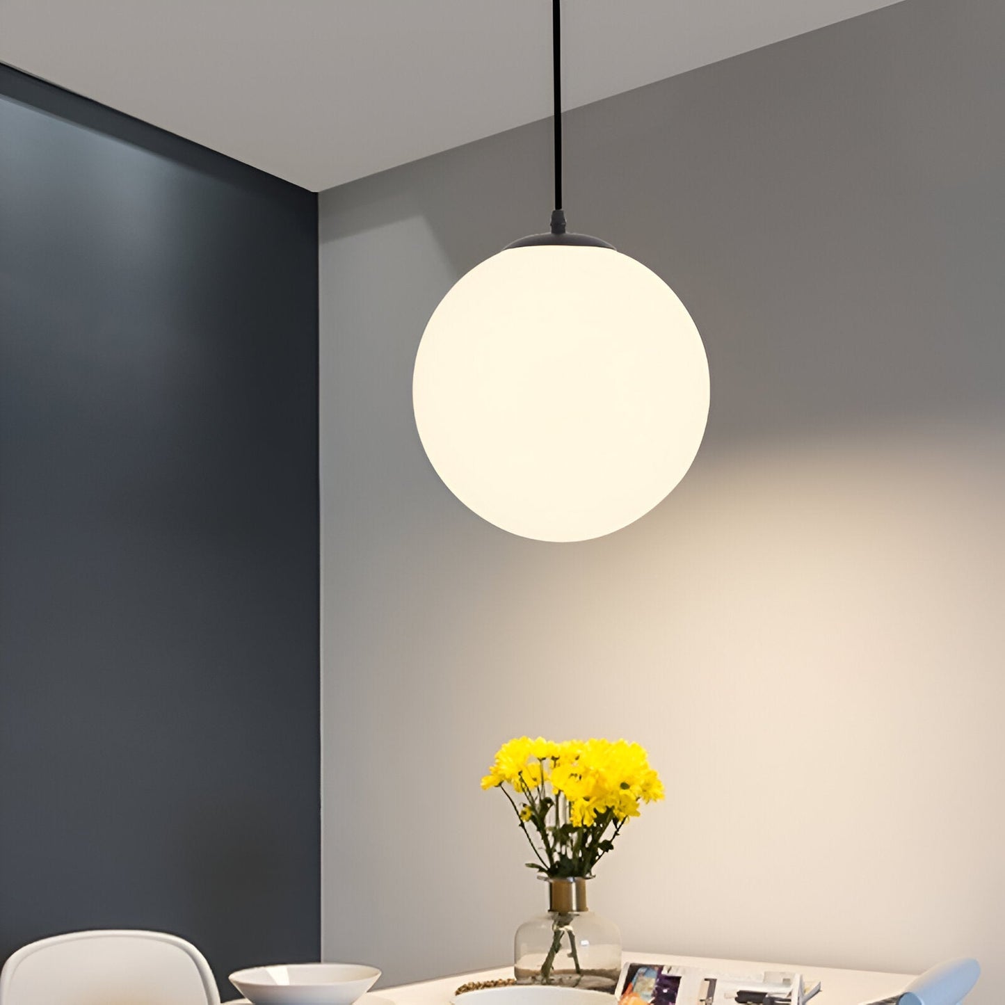 Simple Glass Pendant Ceiling Light Fixture