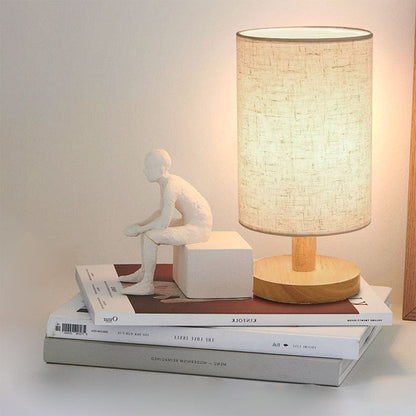 Rustic Wooden Shade Desk Lamp