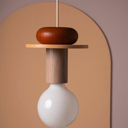 Colorful Wooden Block Pendant Lamp