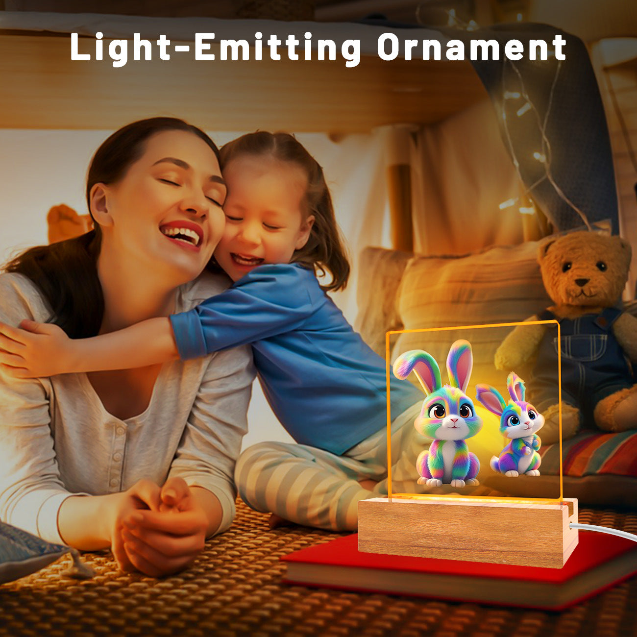 Colorful LED Kids Night Lamp Fun USB Desk Light