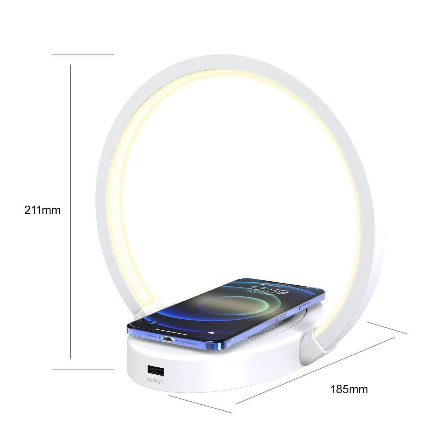 Wireless Charging Table Lamp with Bluetooth Speaker