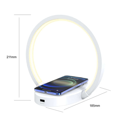 Wireless Charging Table Lamp with Bluetooth Speaker