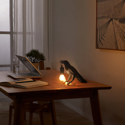 Compact Bird Bedside Table Lamp Nightlight