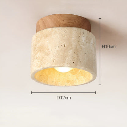 Natural Marble Japanese Style Pendant Light