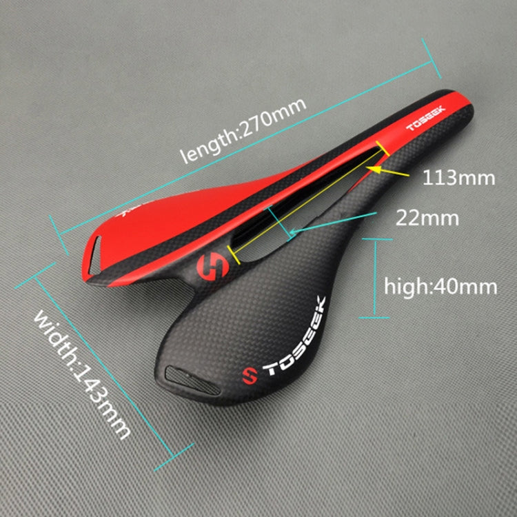 Ultra Lightweight Carbon Bike Seat Saddle Red
