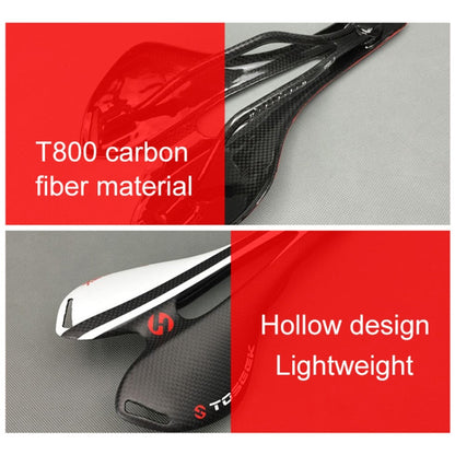 Ultra Lightweight Carbon Bike Seat Saddle Red