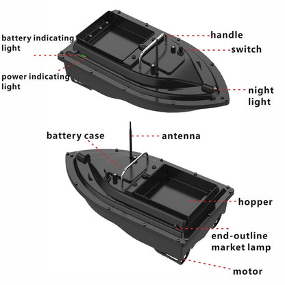 Remote Control Fishing Boat 2kg Capacity 500M Range