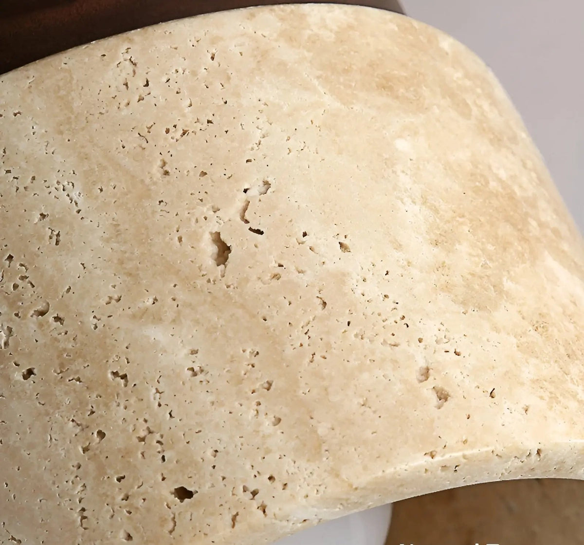 Natural Japanese LED Table Lamp with Stone Base