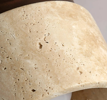 Natural Japanese LED Table Lamp with Stone Base