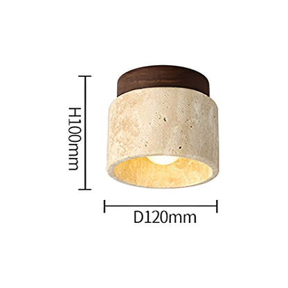 Natural Marble Japanese Style Pendant Light