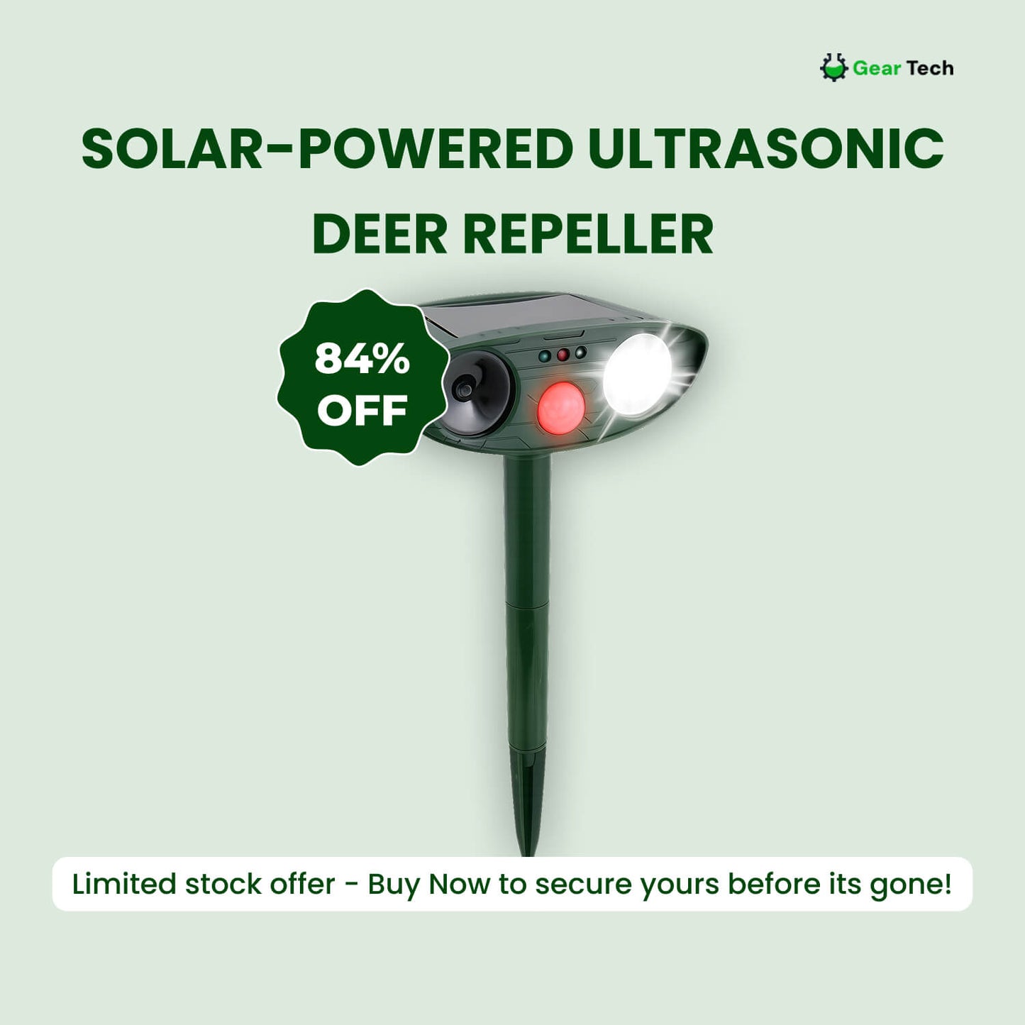 Outdoor Solar Deer Repellent for Yard Protection