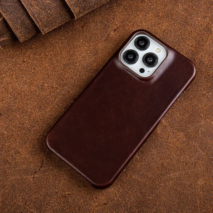 Premium Leather Protective iPhone Case