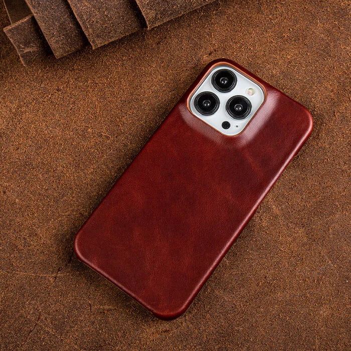 Premium Leather Protective iPhone Case