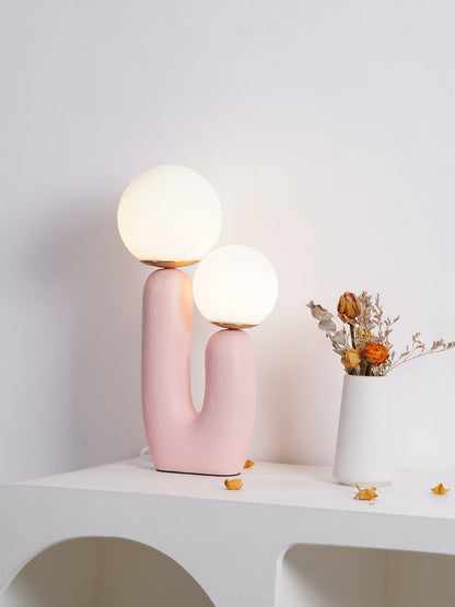 Elegant Wooden Table Light with Earthy Tone
