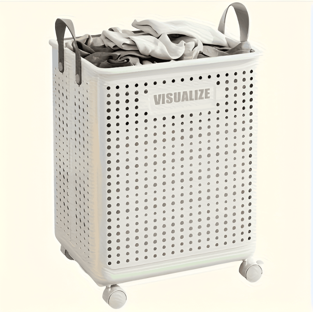 Portable Folding Laundry Cart on Wheels