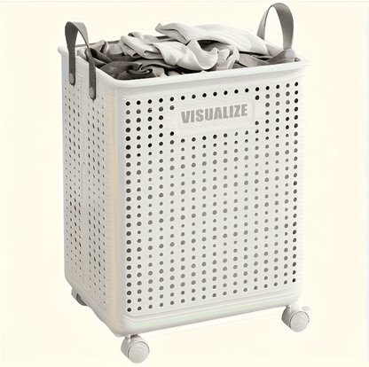 Portable Folding Laundry Cart on Wheels