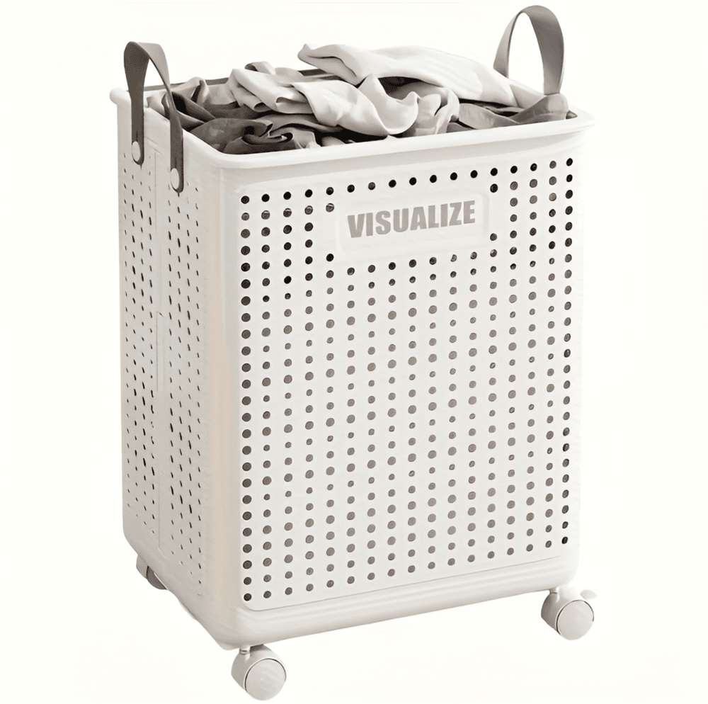 Portable Folding Laundry Cart on Wheels