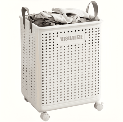 Portable Folding Laundry Cart on Wheels