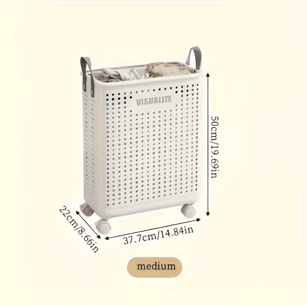 Portable Folding Laundry Cart on Wheels