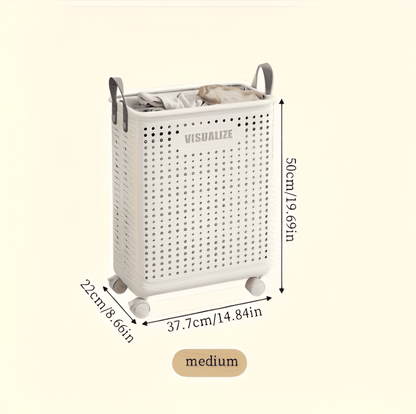 Portable Folding Laundry Cart on Wheels