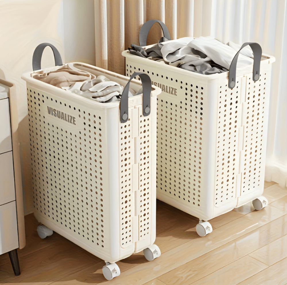 Portable Folding Laundry Cart on Wheels - Cofik
