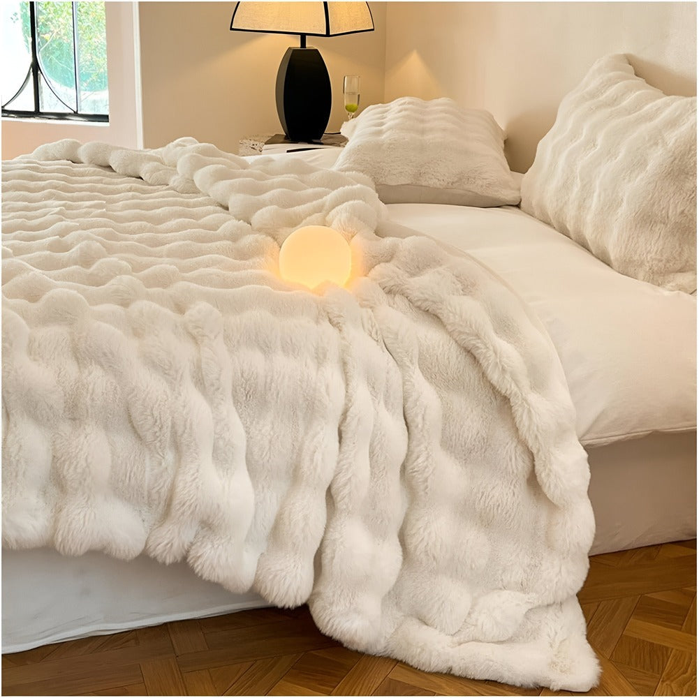 Cozy Plush Faux Fur Throw Blanket