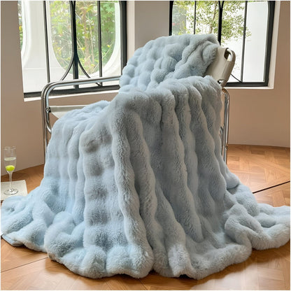 Cozy Plush Faux Fur Throw Blanket