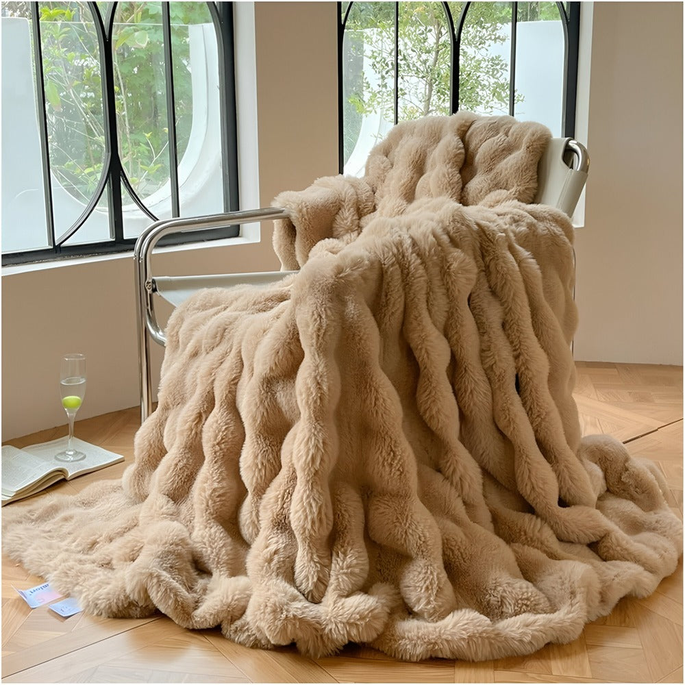 Soft Plush Throw Blanket for Travel