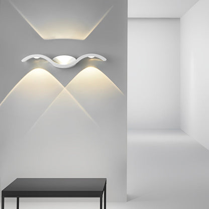 Modern Coastal Wave LED Wall Light Fixture