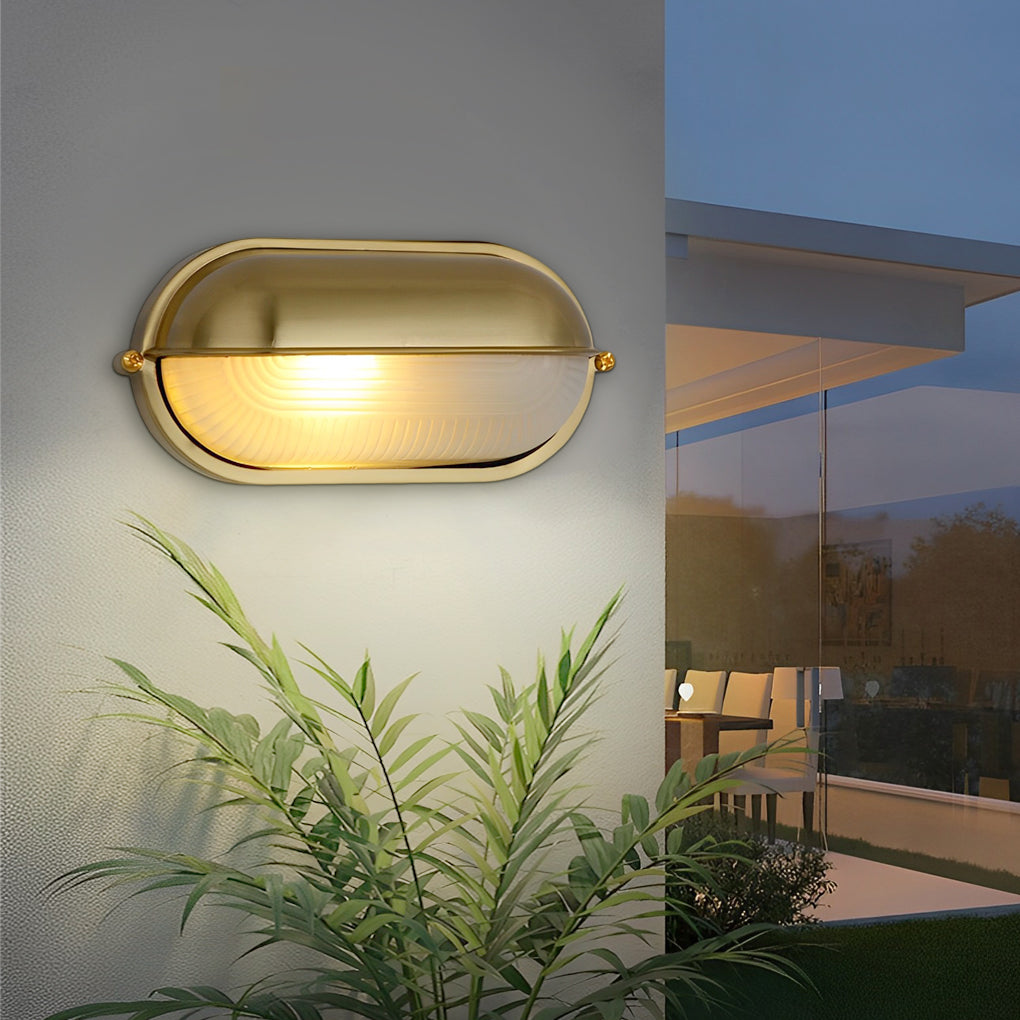 Vintage Metal Glass Outdoor Industrial Wall Light