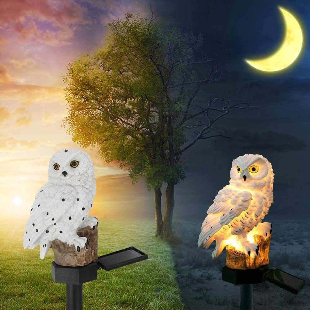Outdoor Solar LED Garden Light with Owl Decor