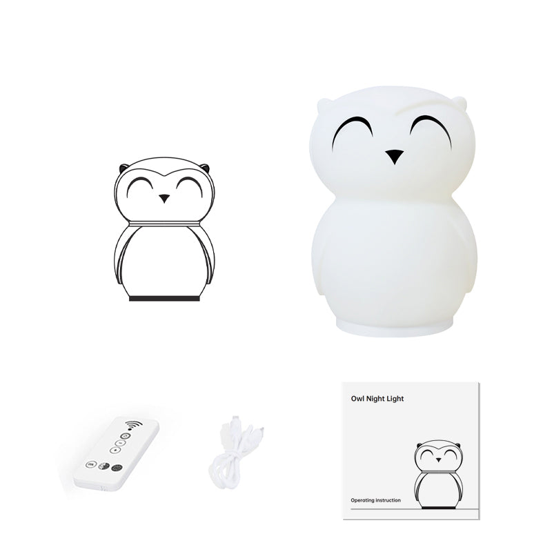 Rechargeable Cute Owl Bedroom Lamp