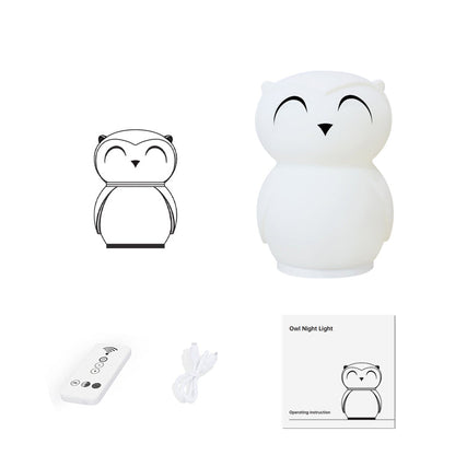 Rechargeable Cute Owl Bedroom Lamp
