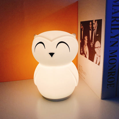 Rechargeable Cute Owl Bedroom Lamp