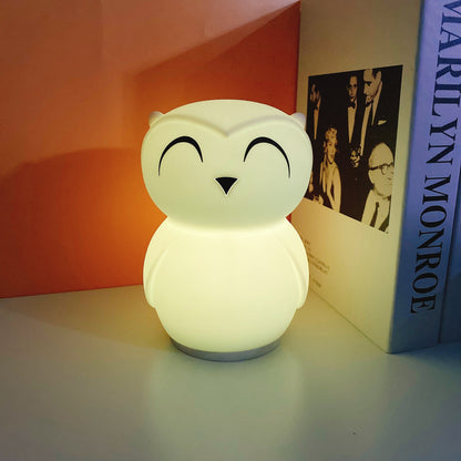 Rechargeable Cute Owl Bedroom Lamp