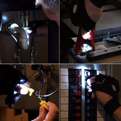 Bright LED Work Gloves for Men