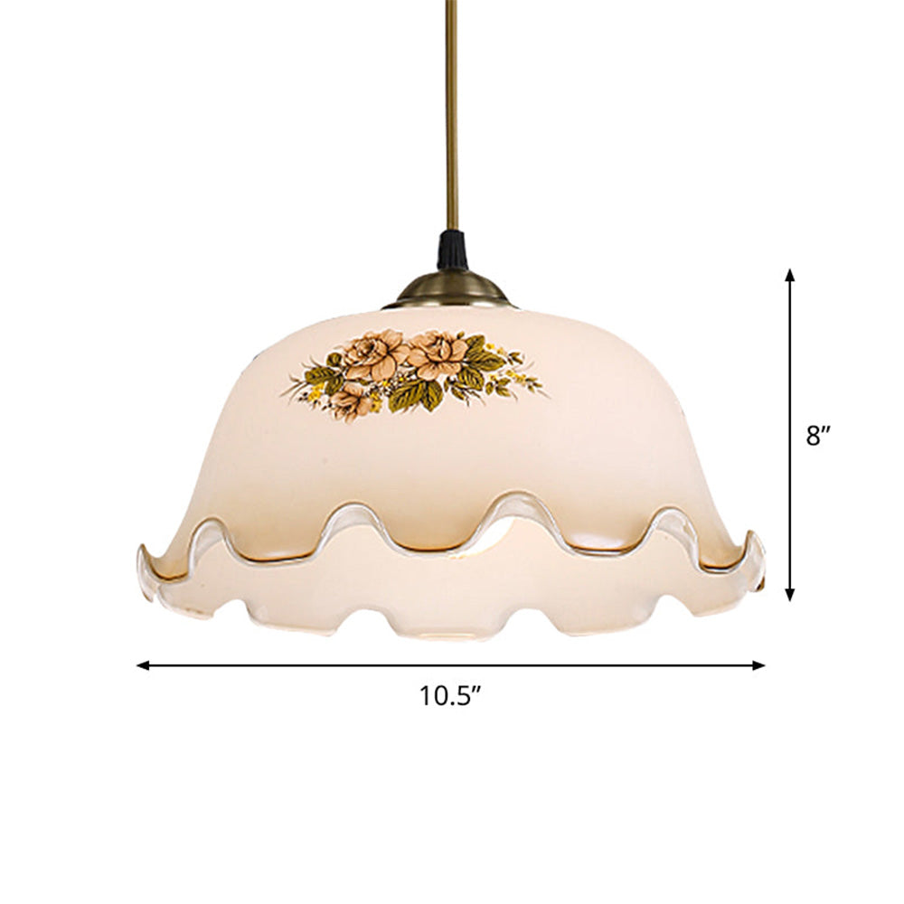 Retro Floral Mini Hanging Lamp